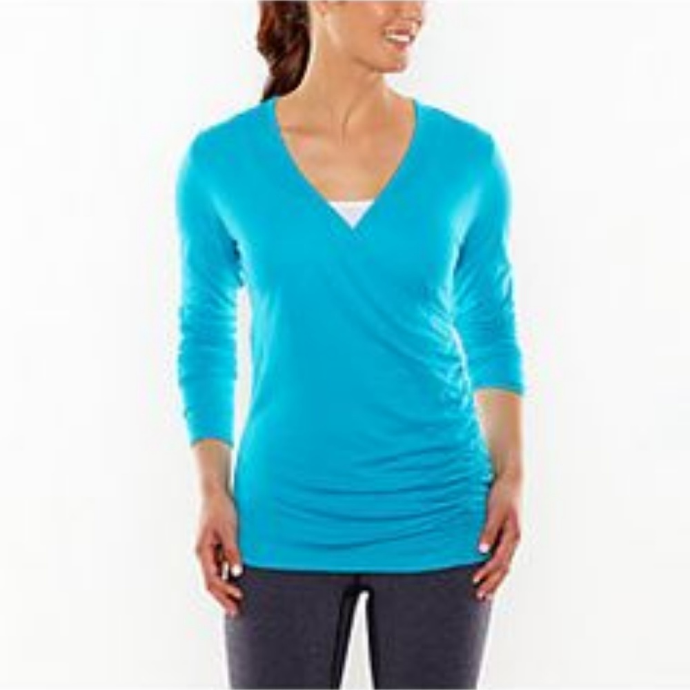 Lucy EUC faux wrap sweatshirt